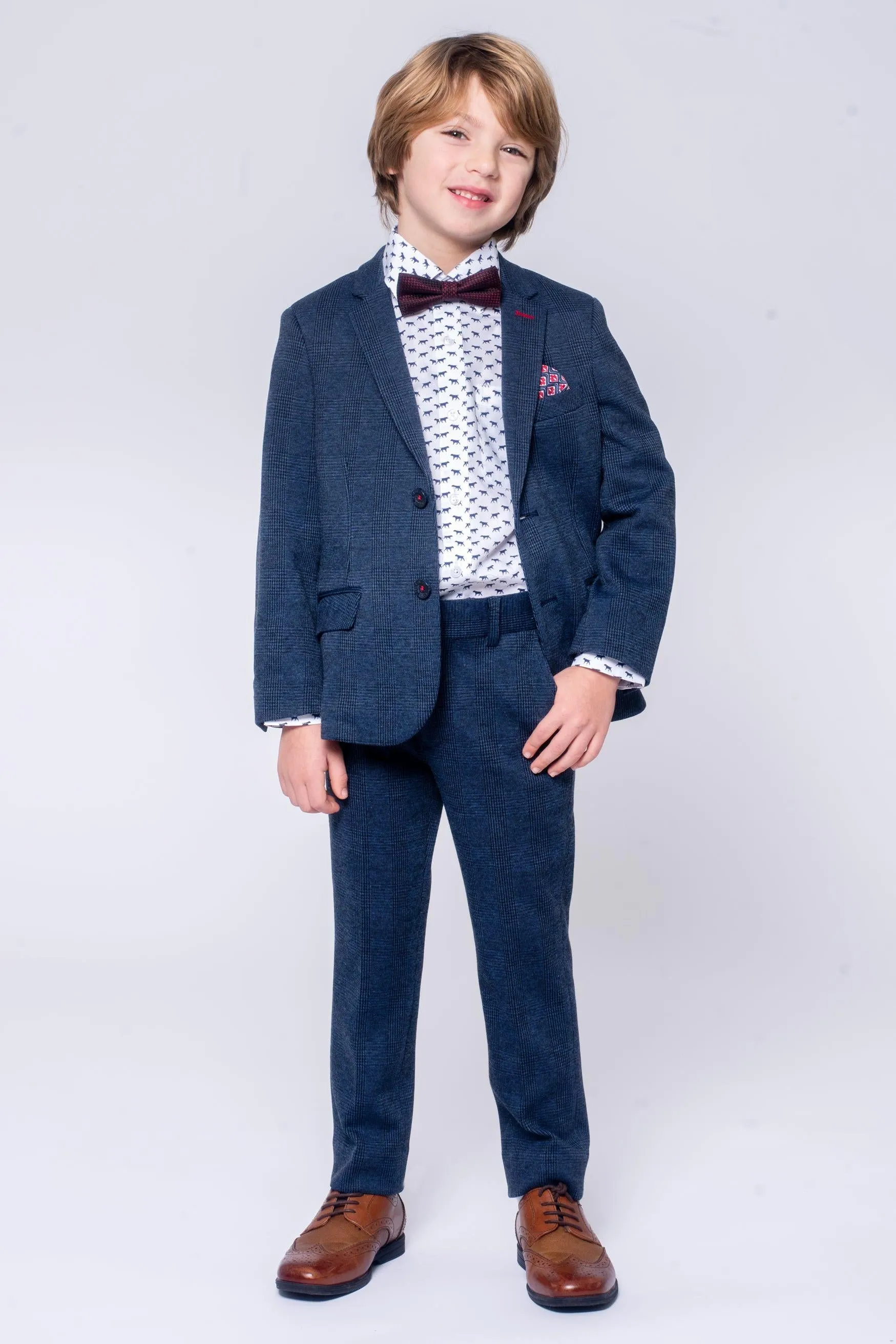 Appaman - Indigo Wales Check Stretchy Suit Pant
