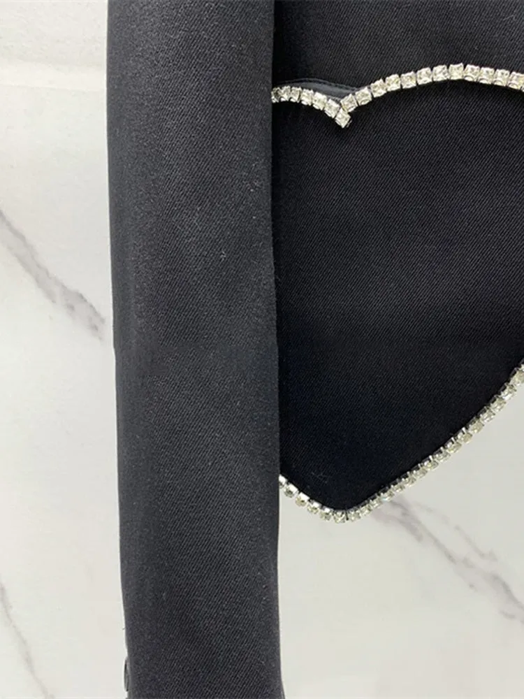 Black Patchwork Diamonds Blazer