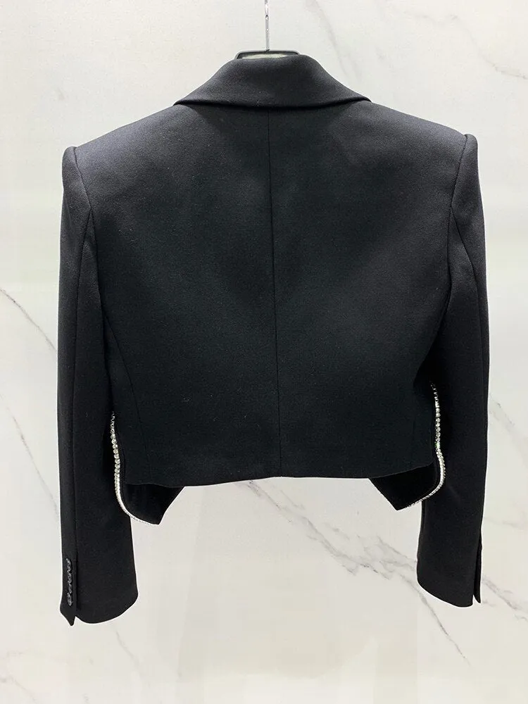 Black Patchwork Diamonds Blazer