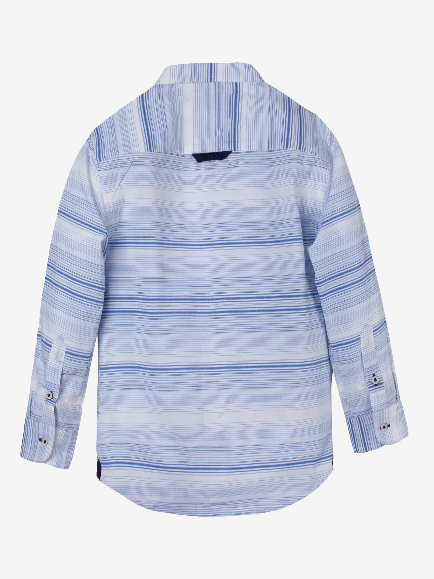 Blue Mao Collar Casual Shirt