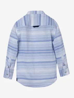 Blue Mao Collar Casual Shirt