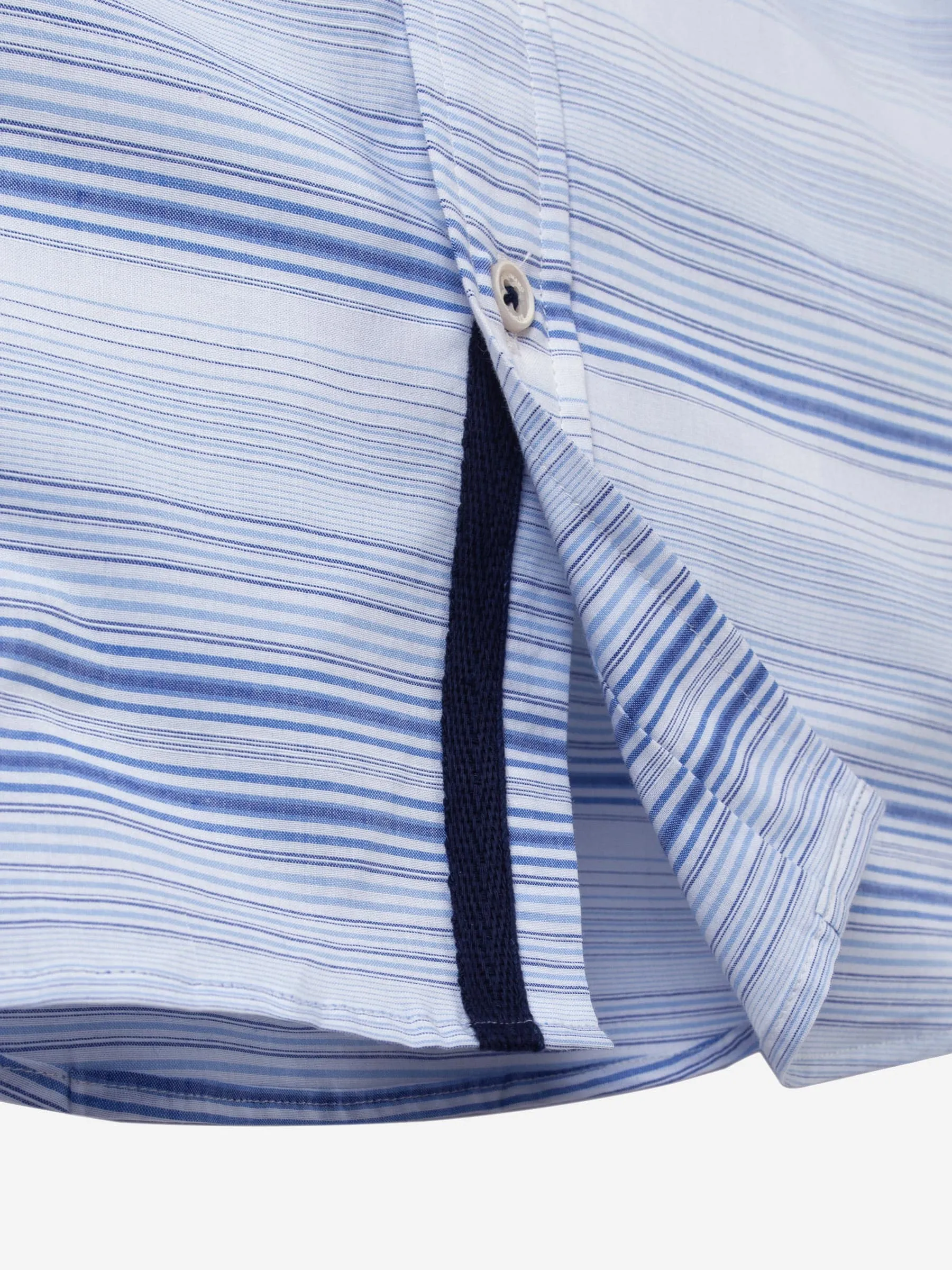 Blue Mao Collar Casual Shirt