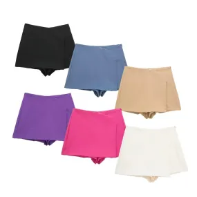 Casual Wrap Front Skorts