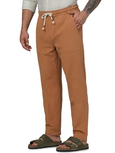 Celio Men Red Solid Loose Fit Cotton Fashion Jog Trousers (8905550138833, Red, 33)