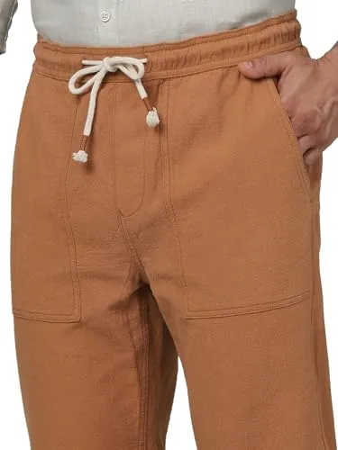 Celio Men Red Solid Loose Fit Cotton Fashion Jog Trousers (8905550138833, Red, 33)