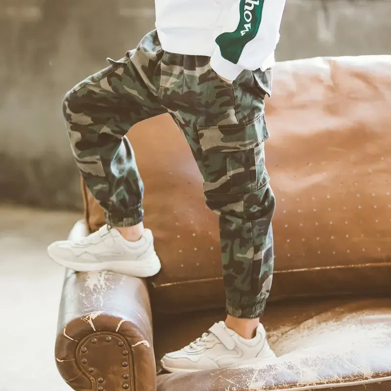 Children's Sports Military Camouflage Casual Trousers
