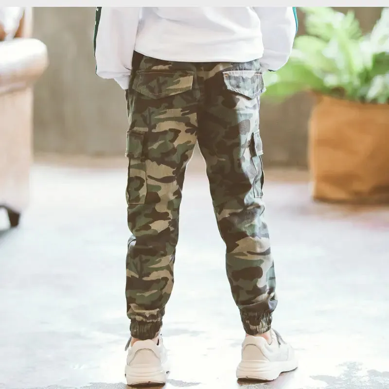 Children's Sports Military Camouflage Casual Trousers