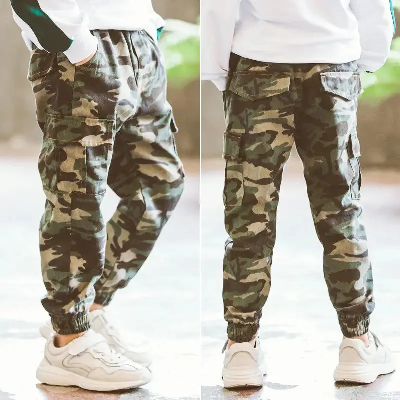 Children's Sports Military Camouflage Casual Trousers