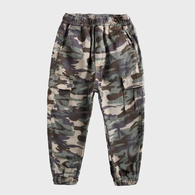 Children's Sports Military Camouflage Casual Trousers