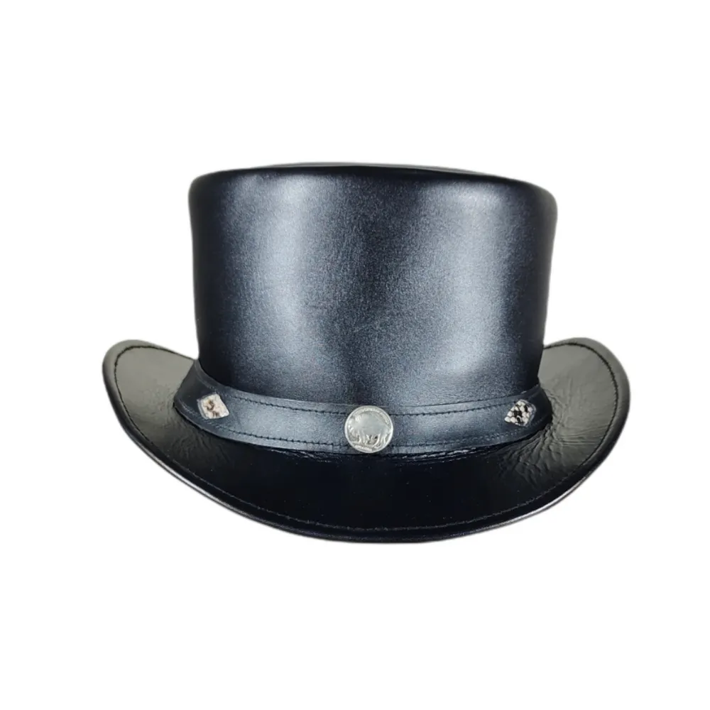 Christmas Formal Wear Leather Top Hat