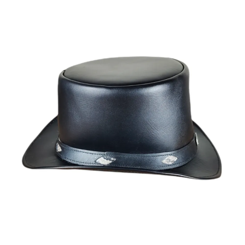 Christmas Formal Wear Leather Top Hat