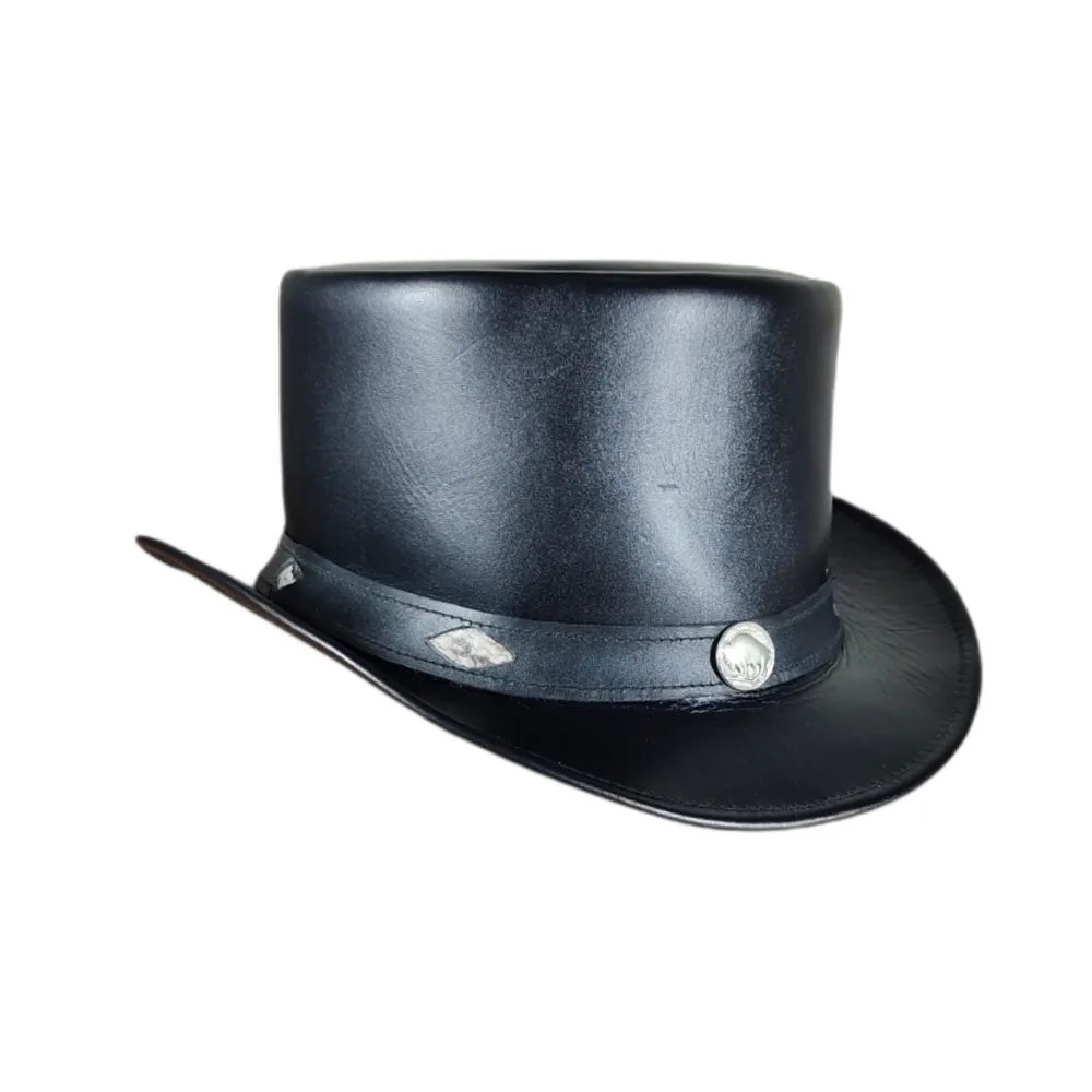 Christmas Formal Wear Leather Top Hat
