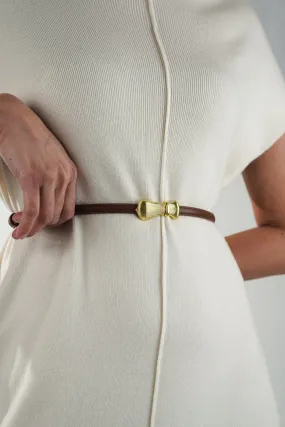 Classic Shell Brown Buckle Belt
