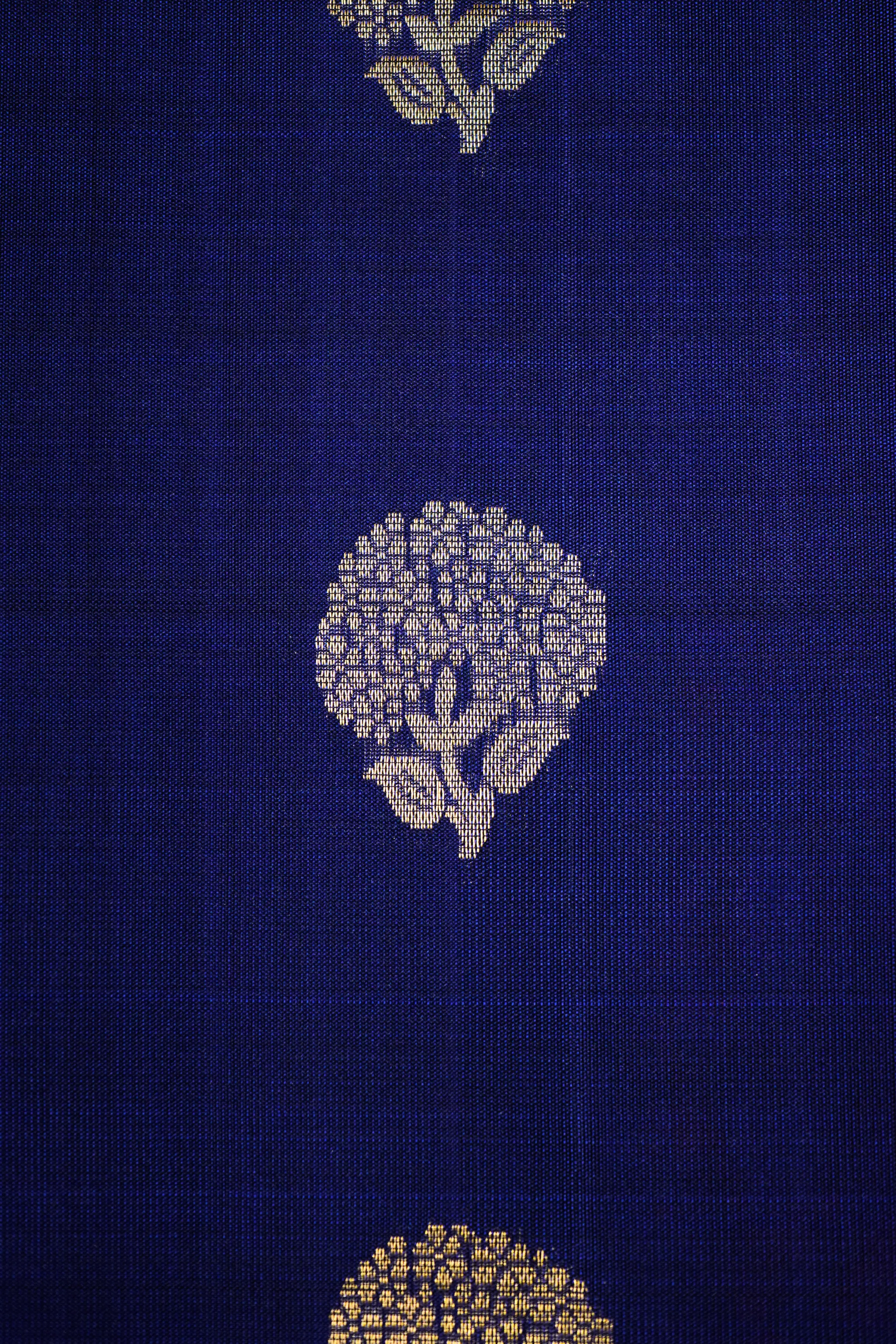 COBALT BLUE AND WINE SOFT SILK SAREE