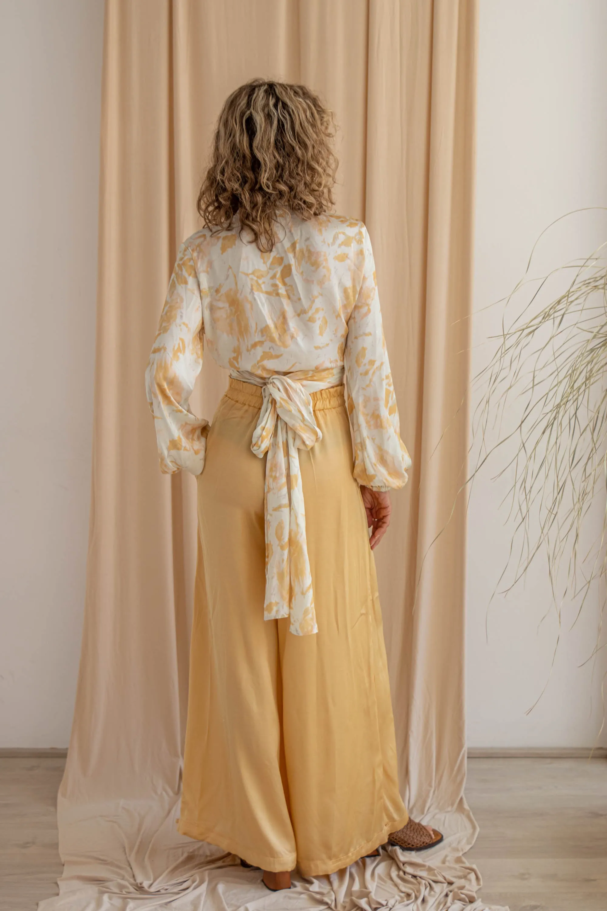 ecovero wide pants - vanilla