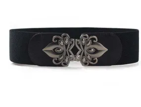 *Elastic Waist Cinch Women's Belt - Black