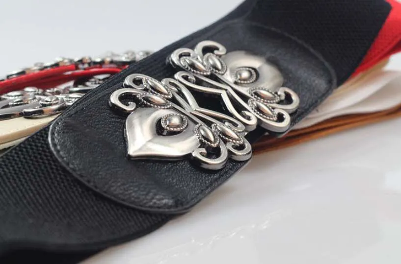 *Elastic Waist Cinch Women's Belt - Black