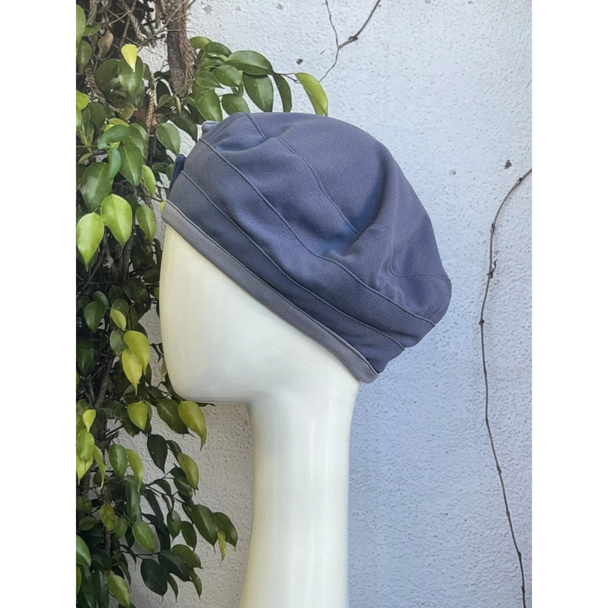Embellished Hat - Size #1 Faux Jeans Blue