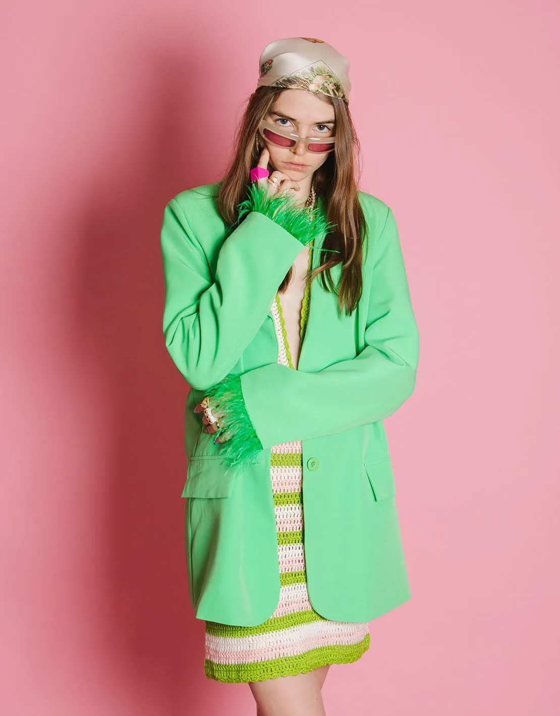 Feather blazer