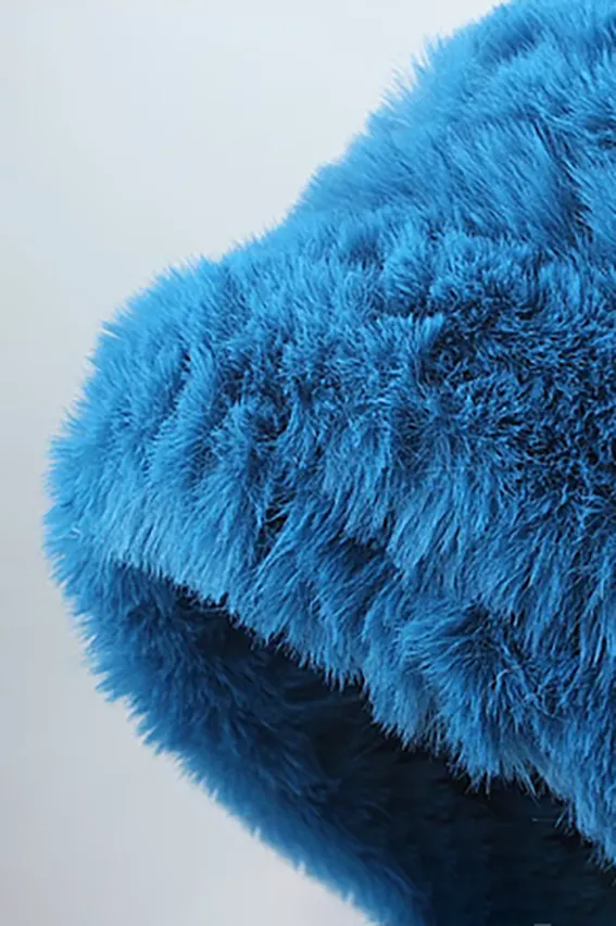 Fluffy Faux Rabbit Fur Hat