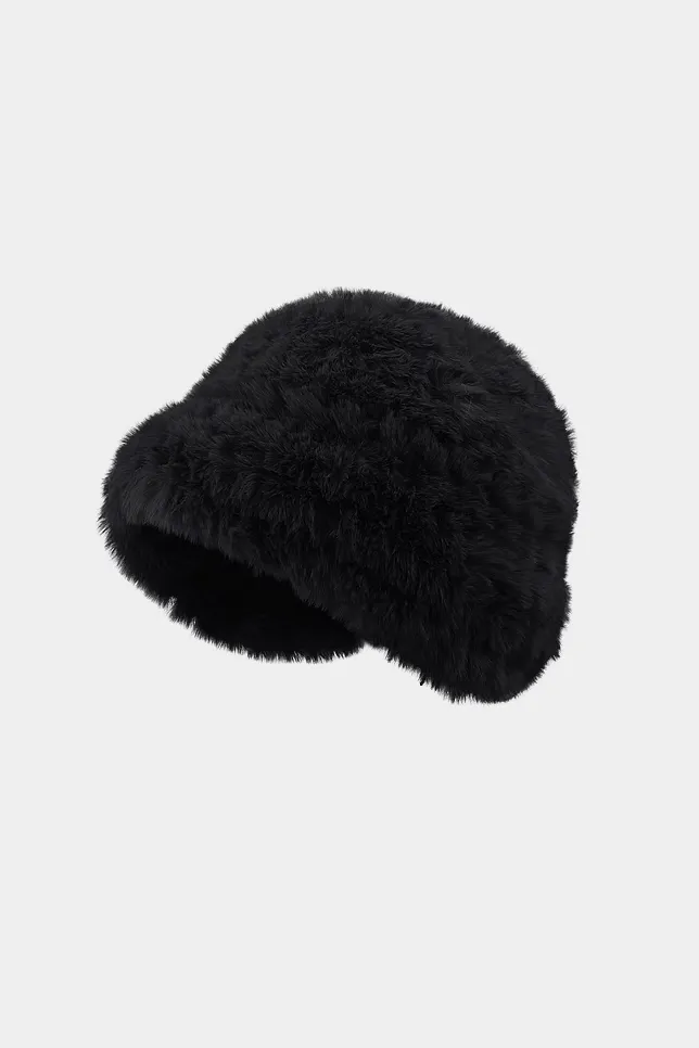 Fluffy Faux Rabbit Fur Hat