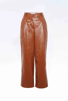 Fête Impériale - Gilbert Vinyl Pants: Camel
