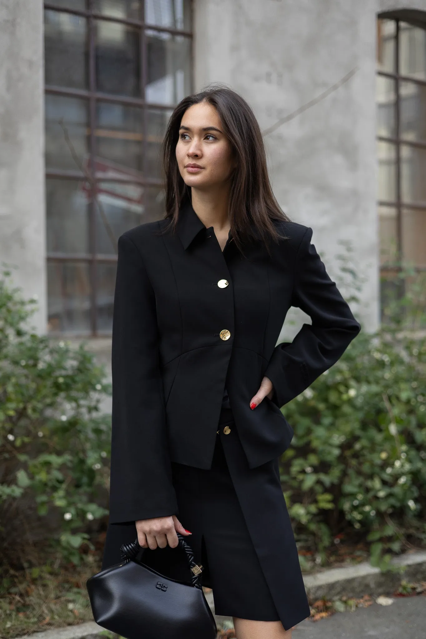 GANNI Light Twill Suiting Blazer