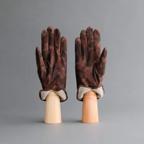 Gentlemen's Gloves from Military Brown Goatskin Lined with Cashmere