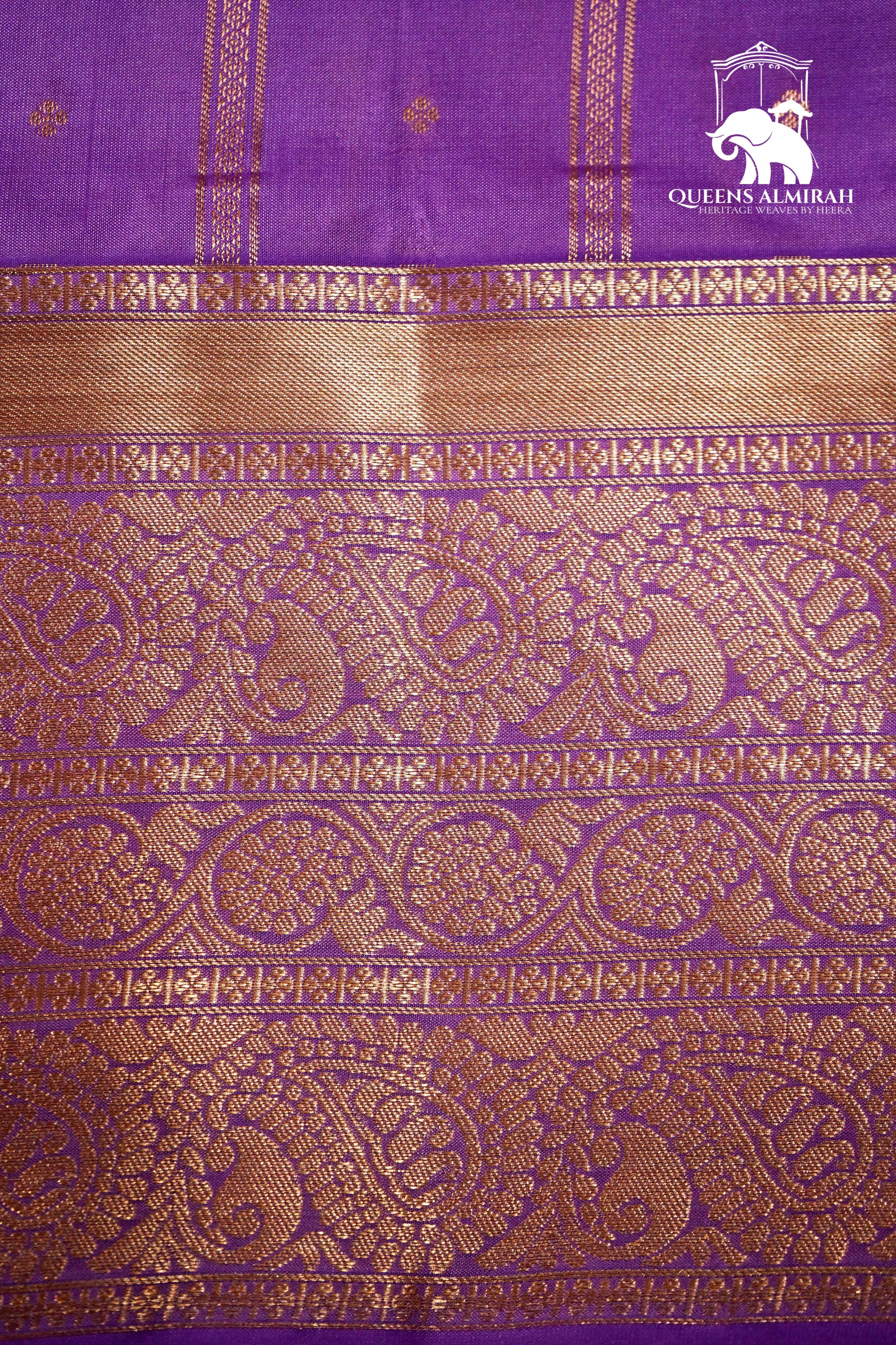 HEATHER PURPLE WITYH WOVEN BORDER SOFT SILK SAREE