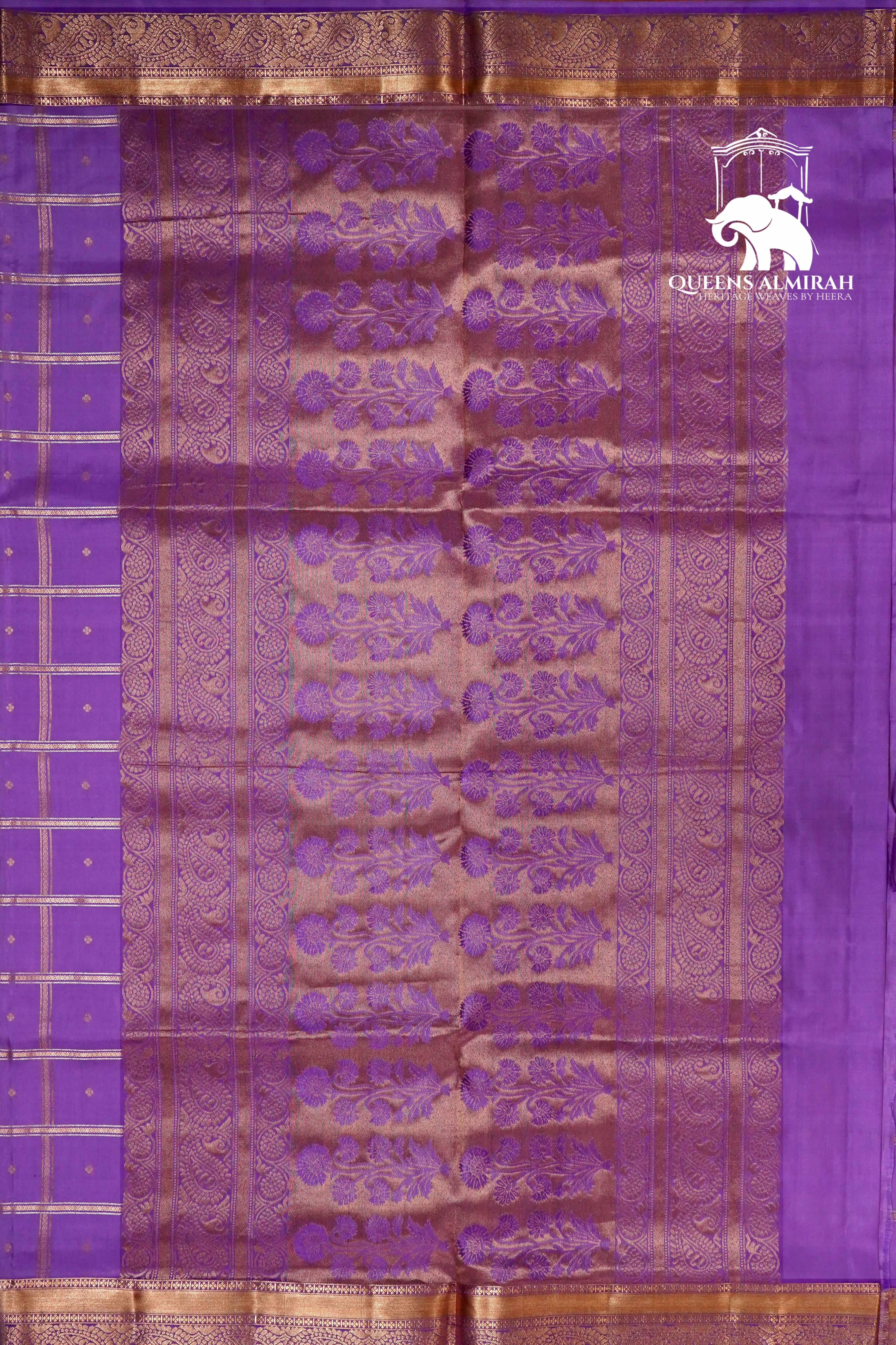 HEATHER PURPLE WITYH WOVEN BORDER SOFT SILK SAREE