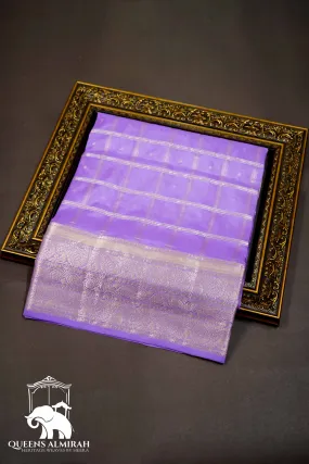 HEATHER PURPLE WITYH WOVEN BORDER SOFT SILK SAREE
