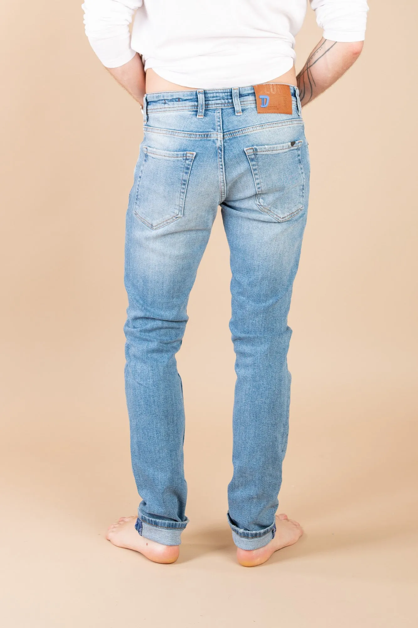 Integral Slim Fit Jeans - Distressed Blue