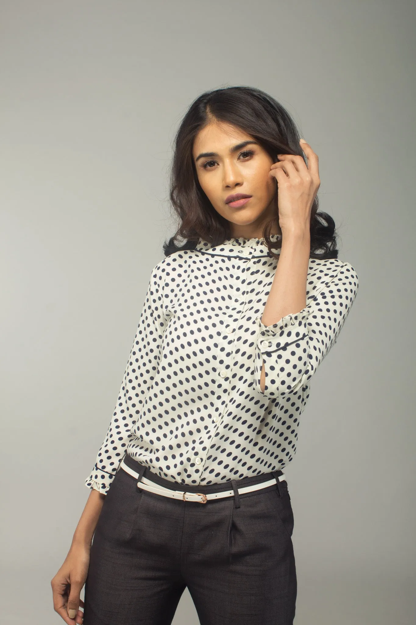 Ivy Ruffle Flowy Shirt