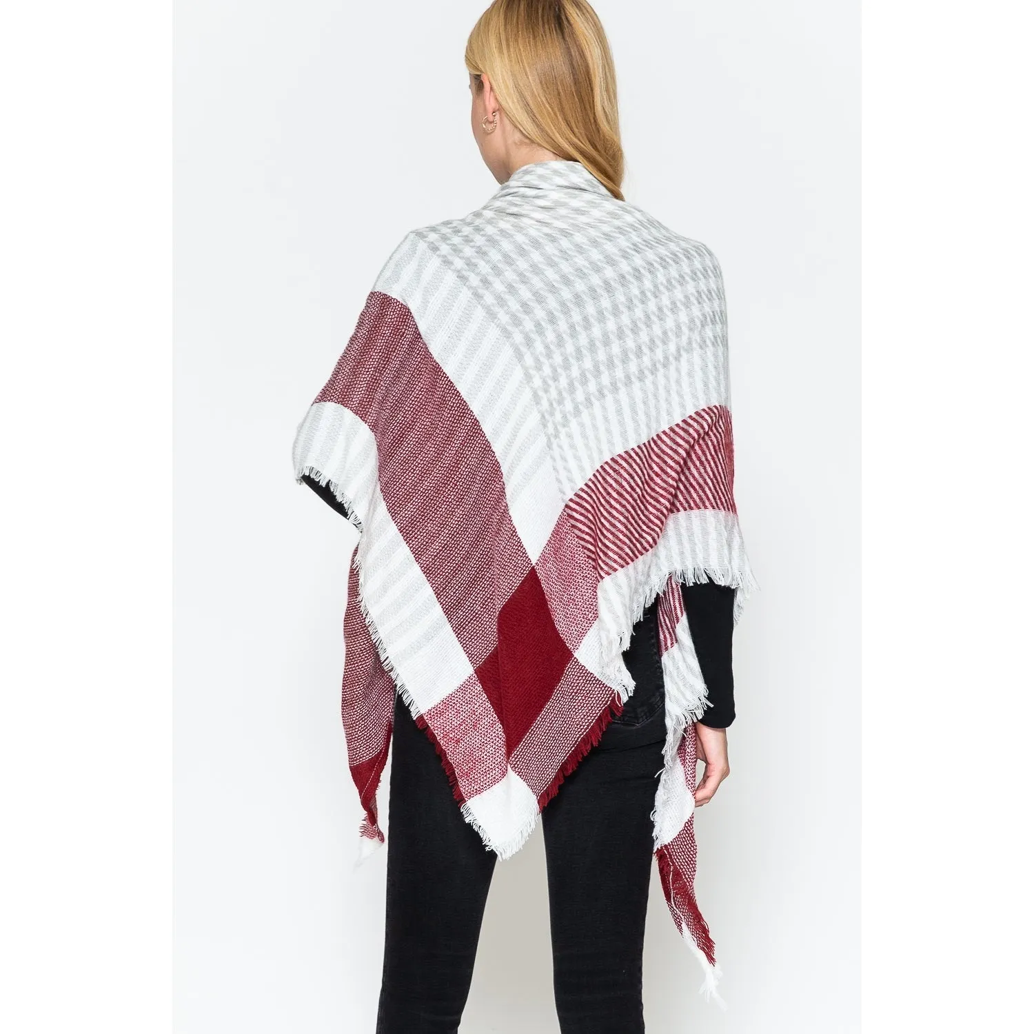 Justin & Taylor Plaid Triangle Scarf.