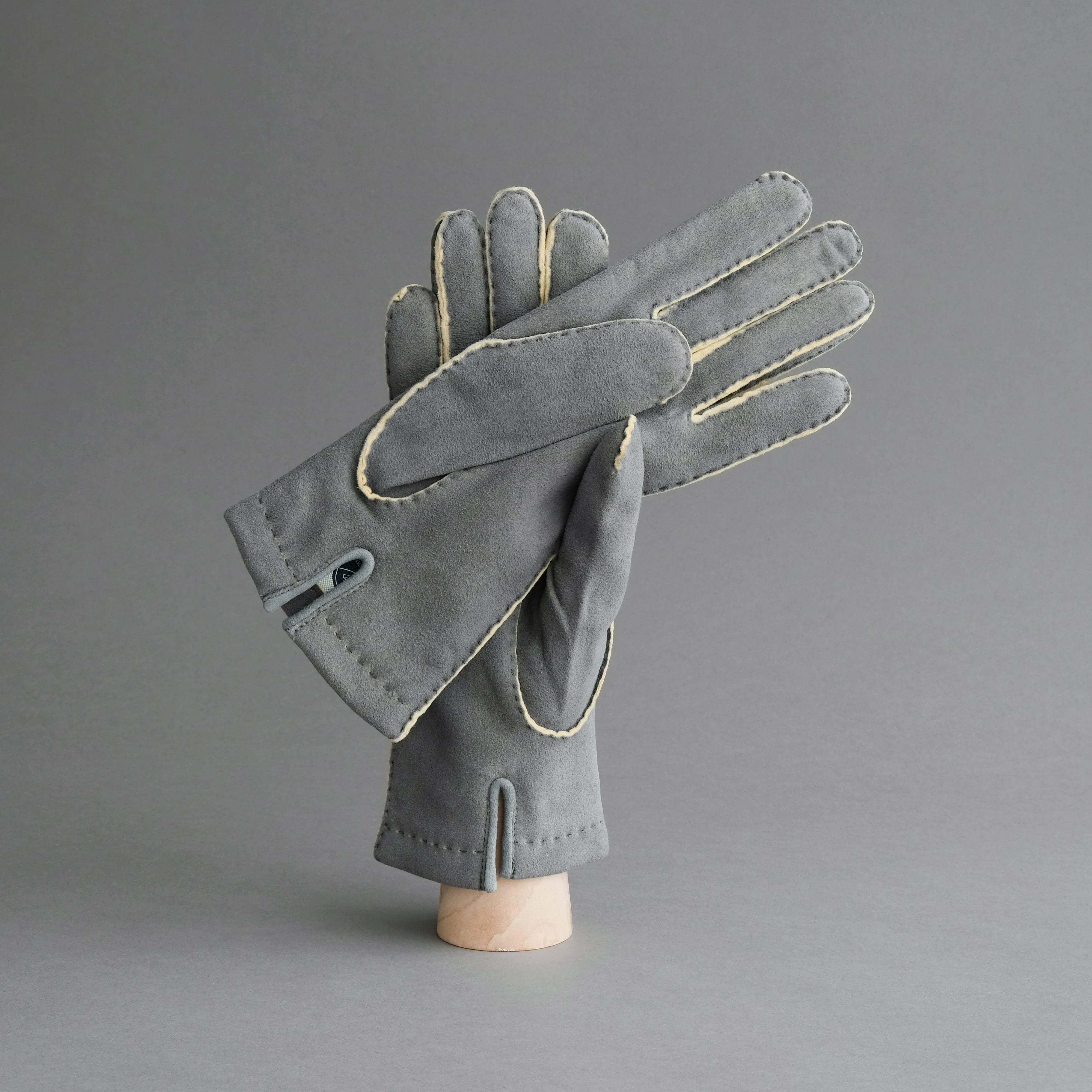 Ladies Gloves from Grey Doeskin with Cashmere Lining