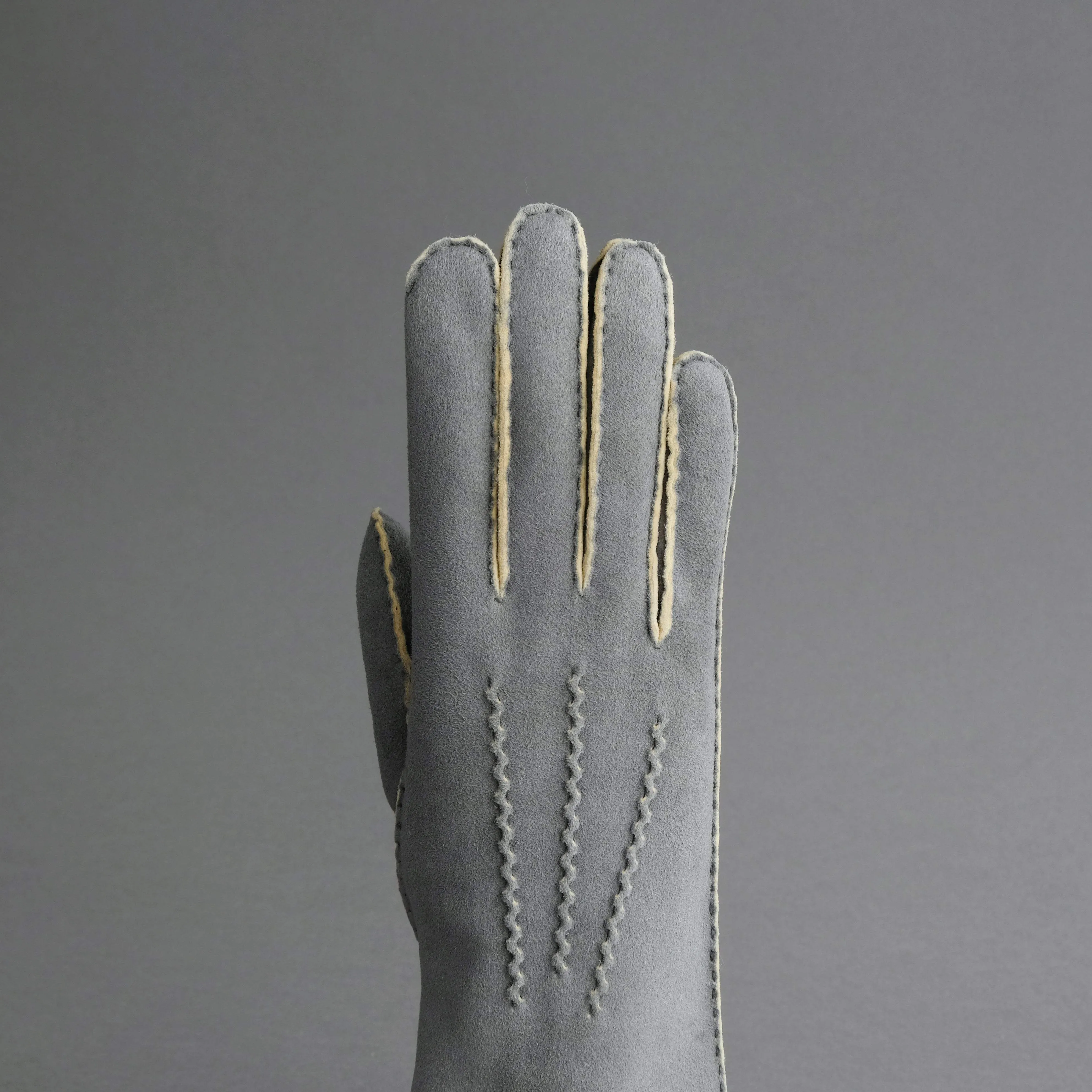 Ladies Gloves from Grey Doeskin with Cashmere Lining