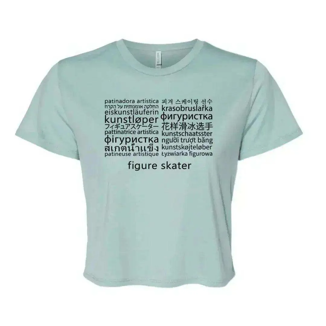 Languages Flowy Crop Tee