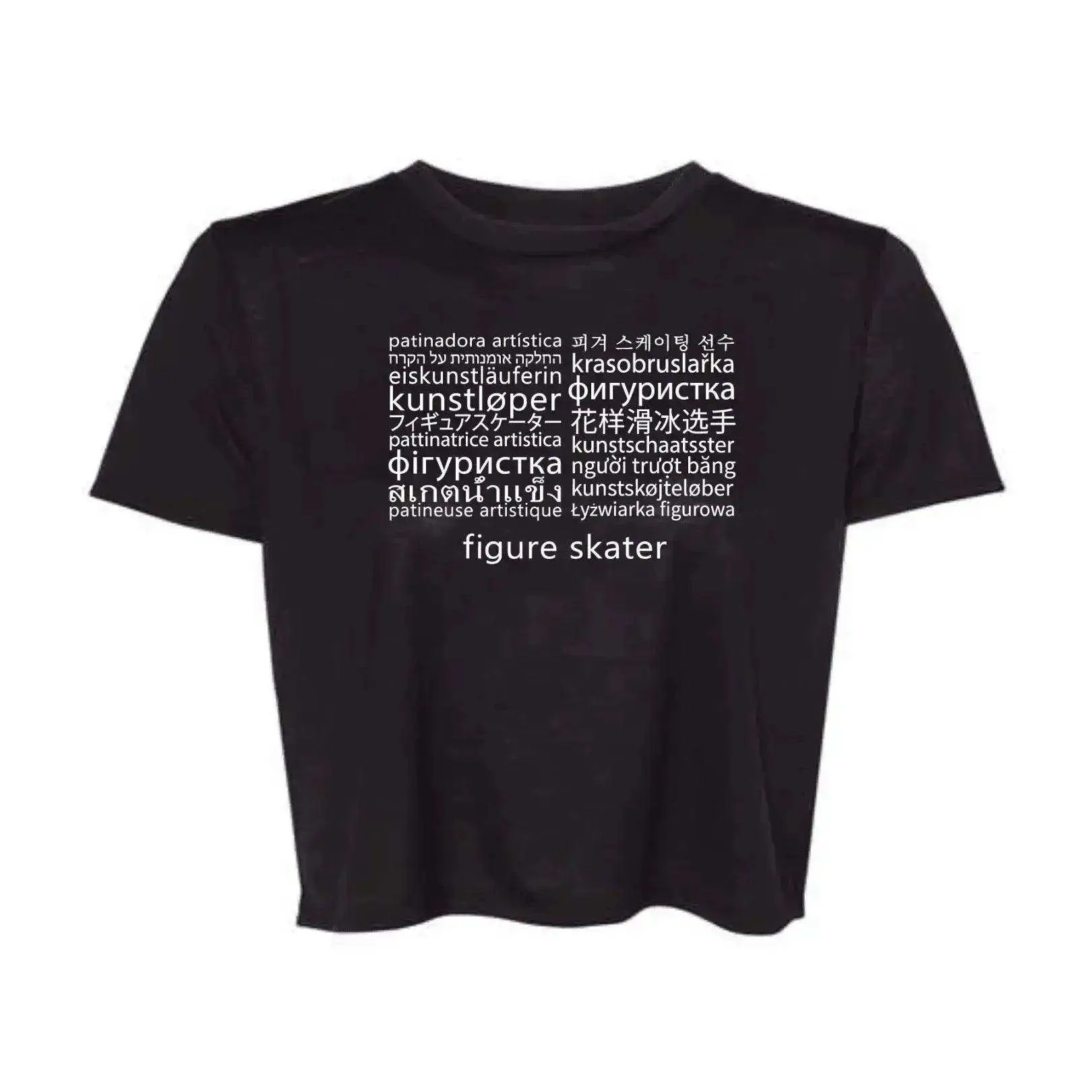 Languages Flowy Crop Tee