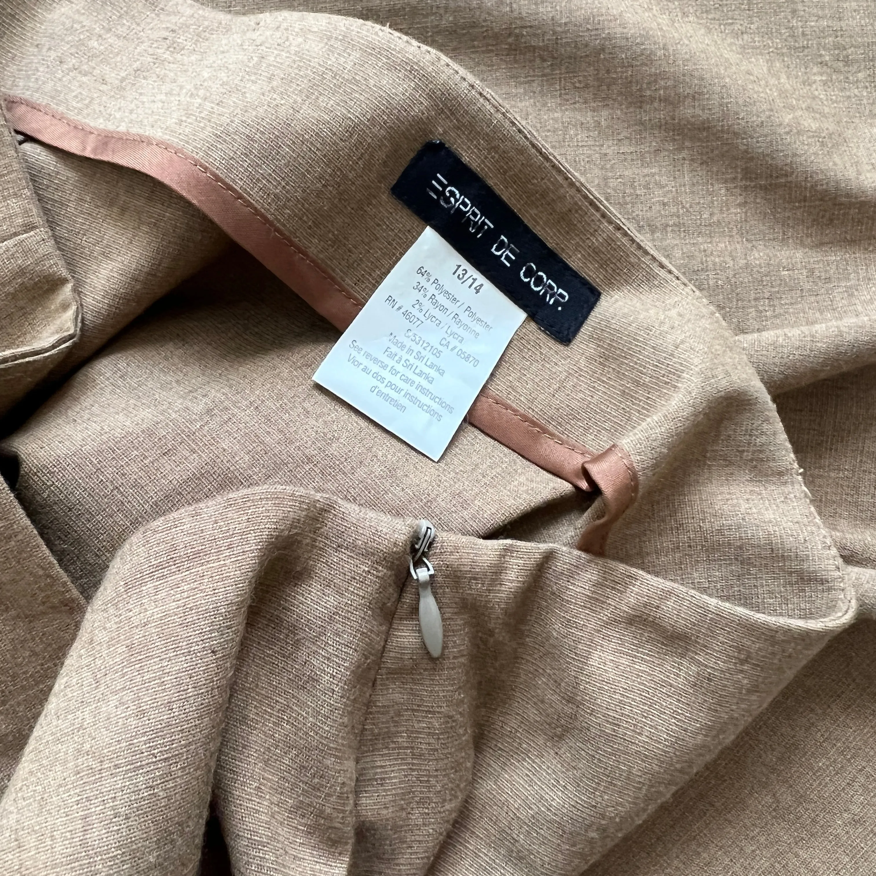 light brown skirt suit