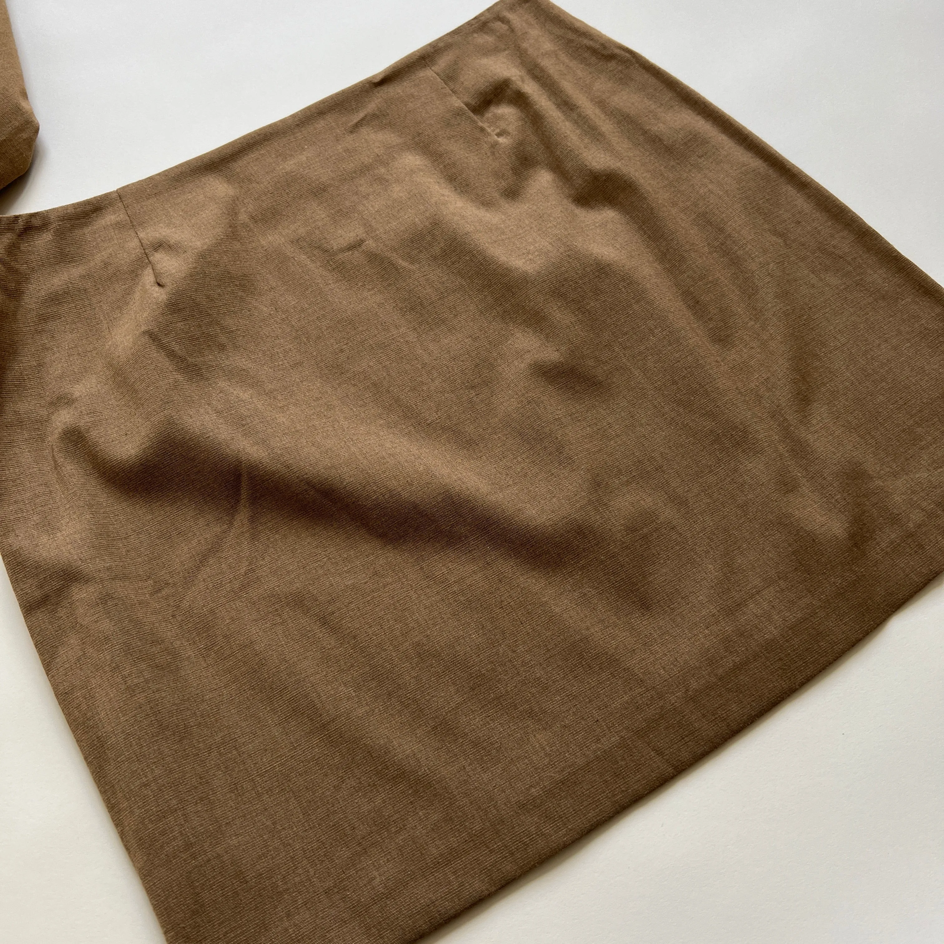 light brown skirt suit