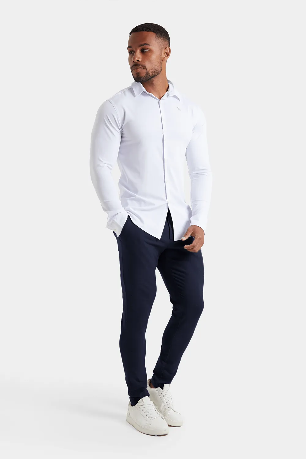 Linen-blend Trousers in Navy