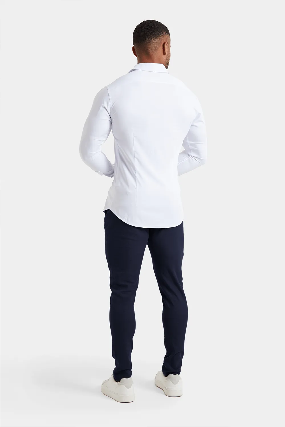 Linen-blend Trousers in Navy