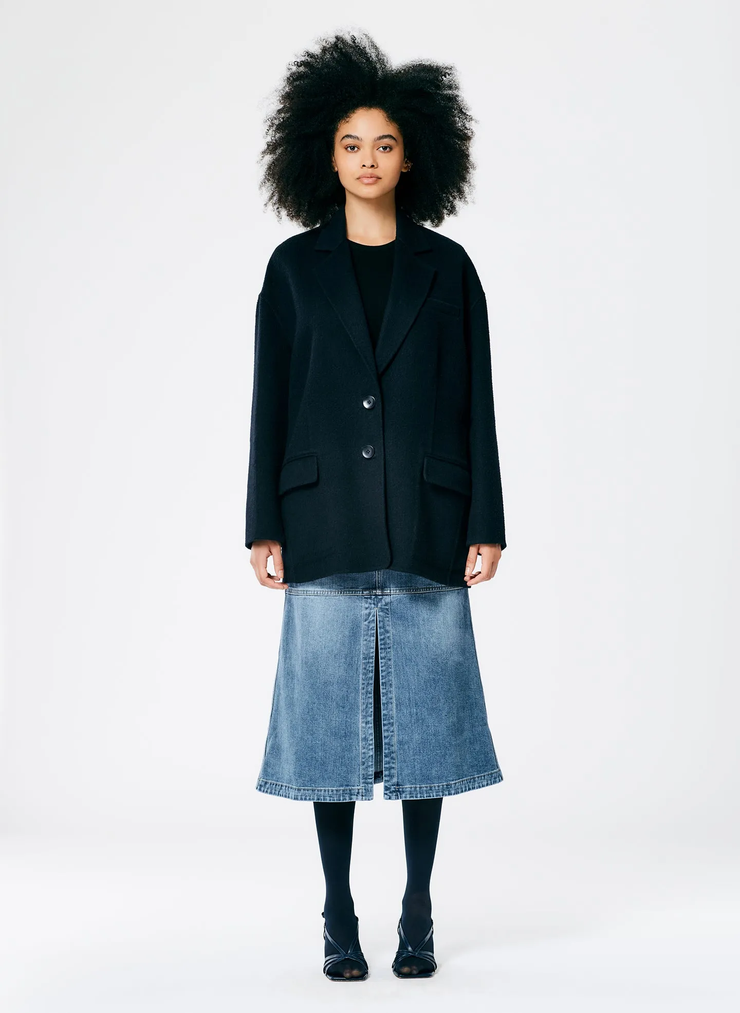 Luxe Double Faced Wool Angora Liam Blazer