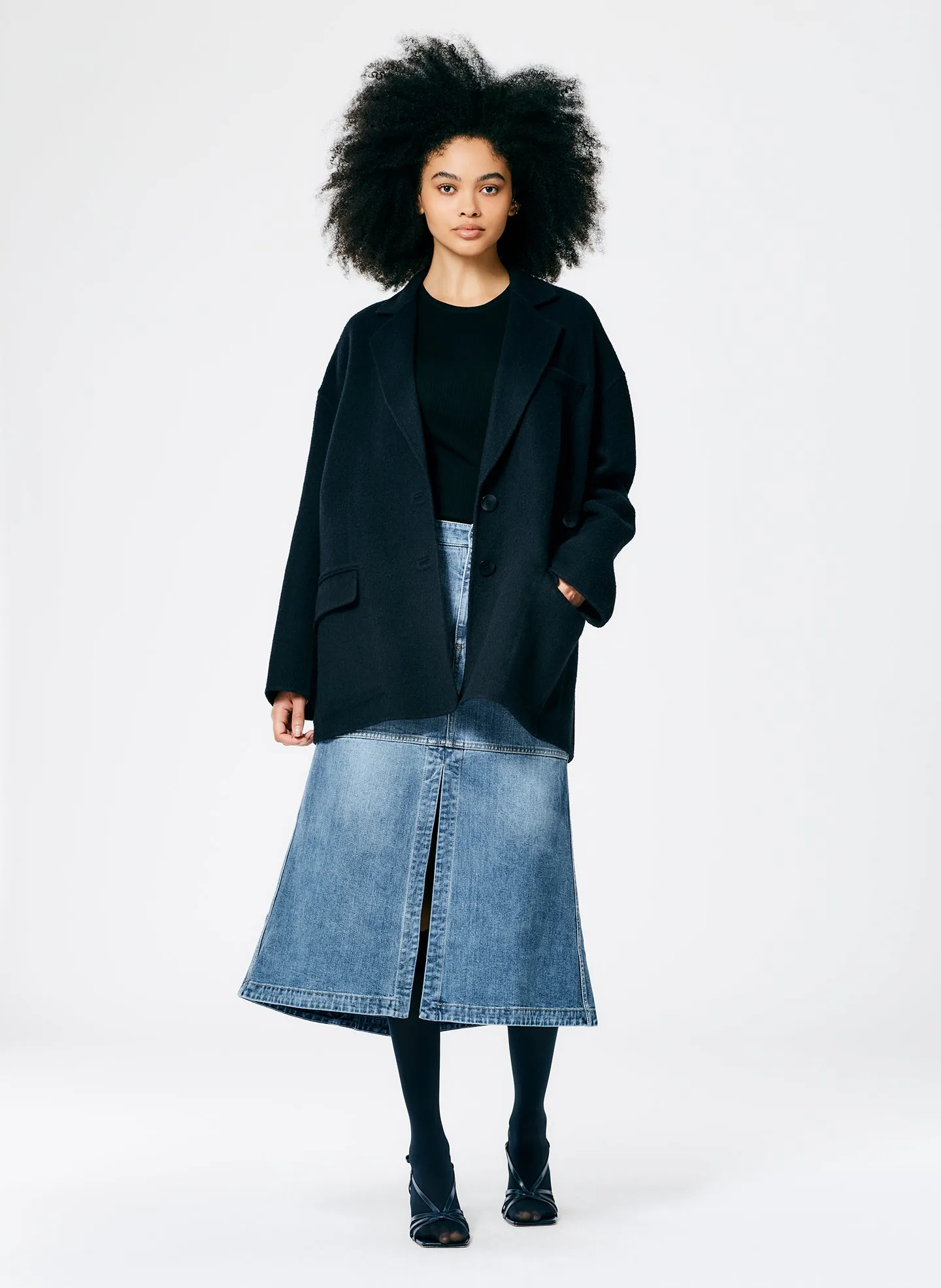 Luxe Double Faced Wool Angora Liam Blazer