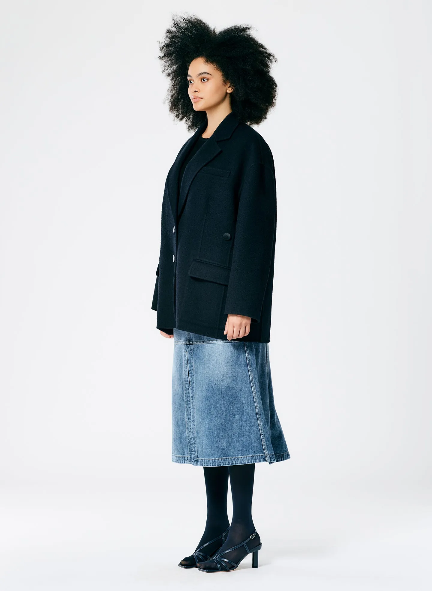Luxe Double Faced Wool Angora Liam Blazer