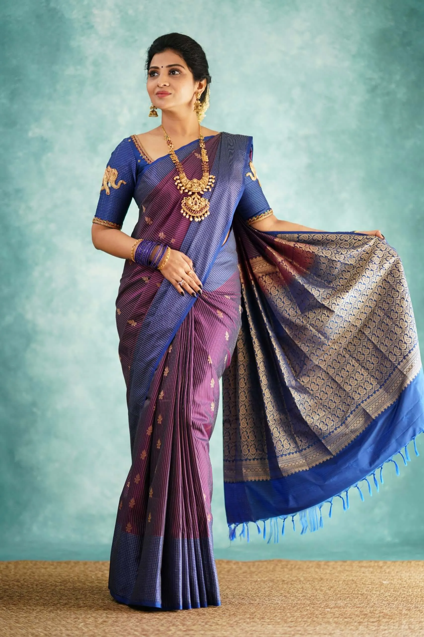 Majesty Purple Soft Silk Saree With Preferable Blouse Piece