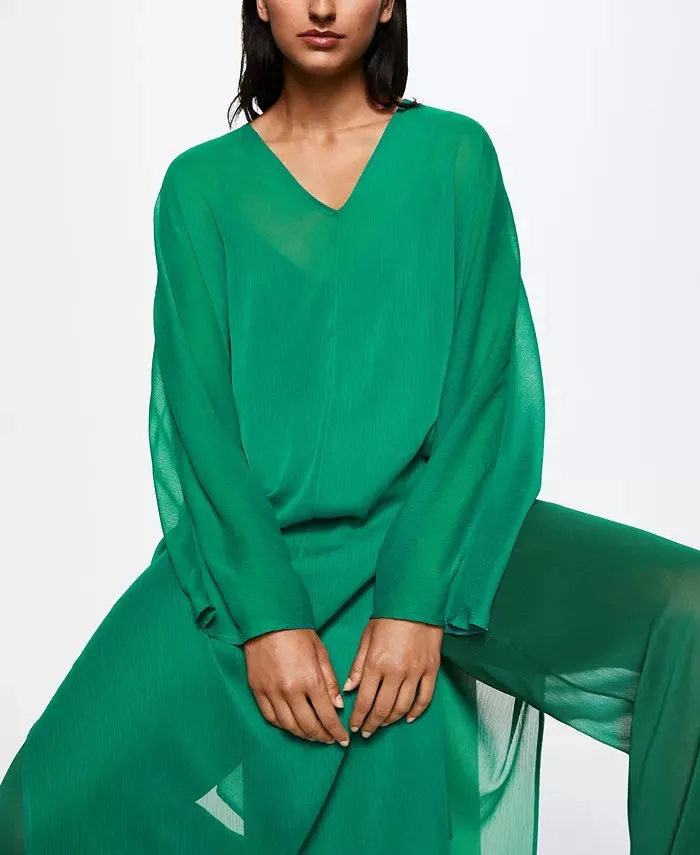 MANGO Women's See Through Shirt