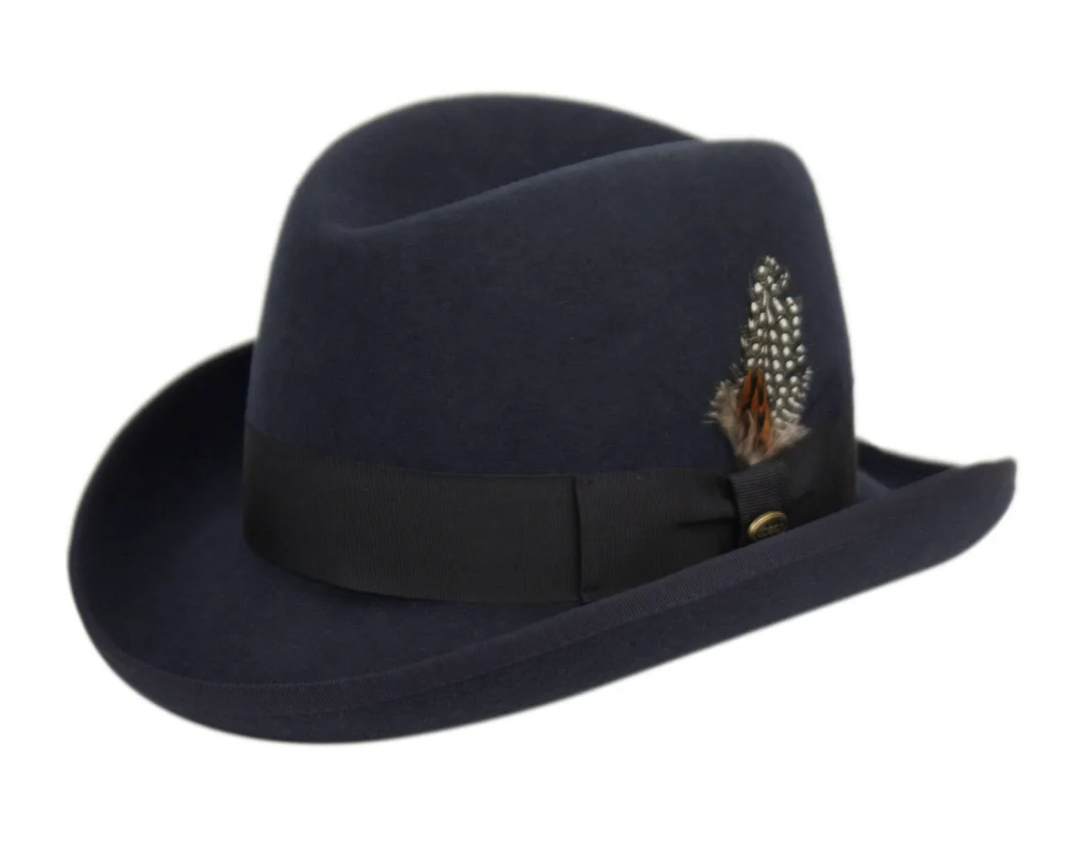 Men Homburg Hat MSD-31 Navy