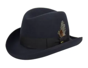 Men Homburg Hat MSD-31 Navy