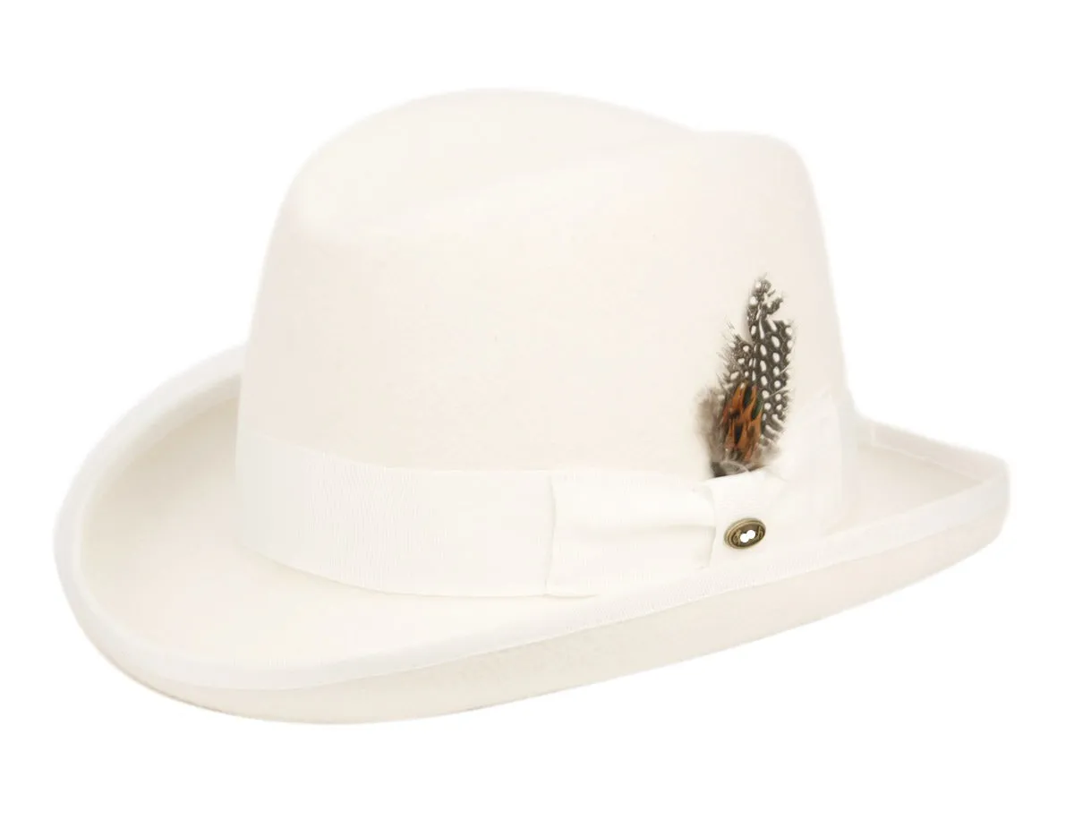 Men Homburg Hat MSD-31Ivory